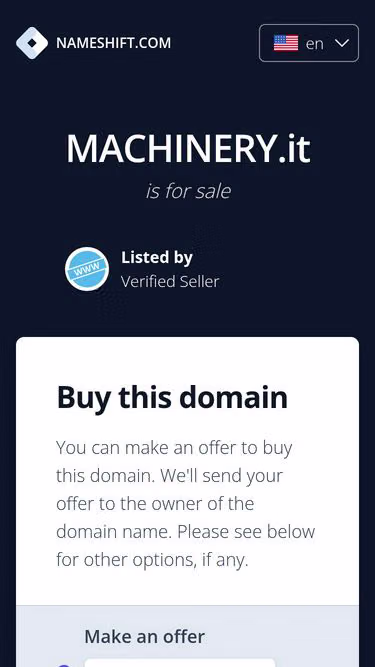 Screenshot of machinery.it