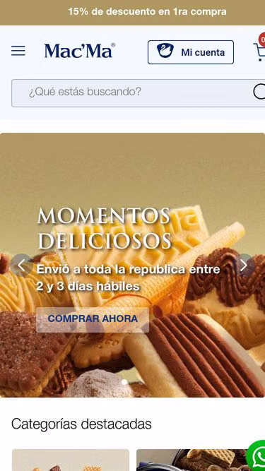 Screenshot of macma.com.mx
