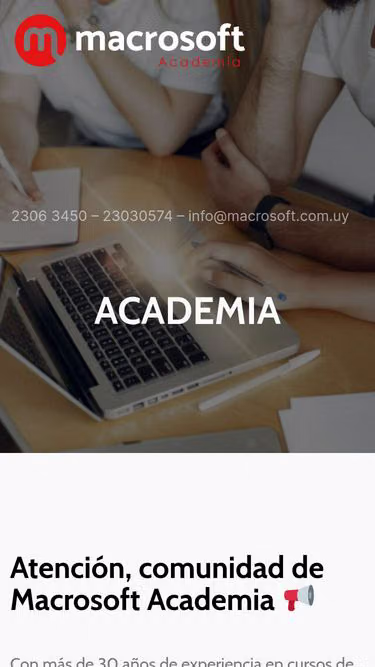Screenshot of macrosoft.edu.uy