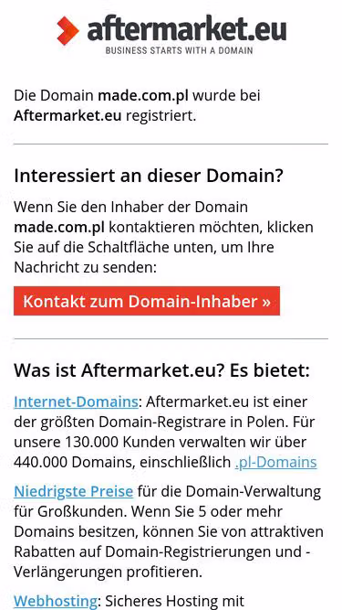 Screenshot of made.com.pl