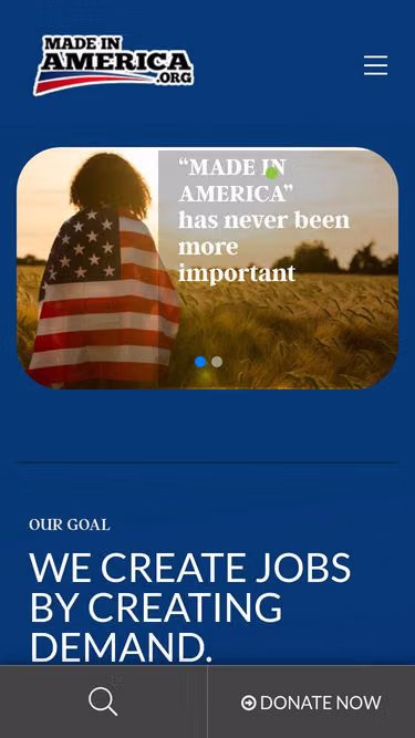 Screenshot of madeinamerica.org