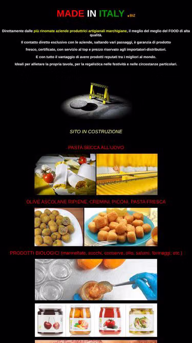 Screenshot of madeinitaly.biz