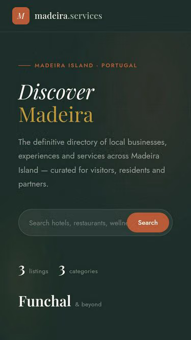 Screenshot of madeira.services