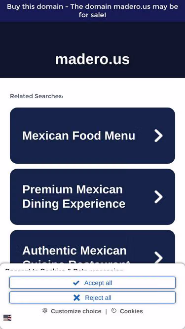 Screenshot of madero.us