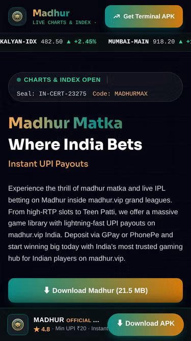 Screenshot of madhur.vip