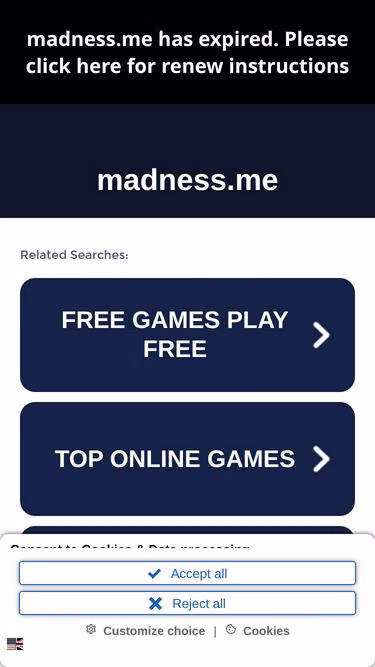 Screenshot of madness.me