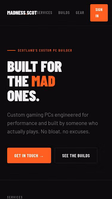 Screenshot of madness.scot