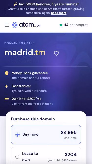 Screenshot of madrid.tm