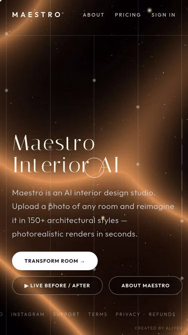 Screenshot of maestroai.design
