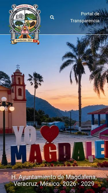 Screenshot of magdalena.gob.mx