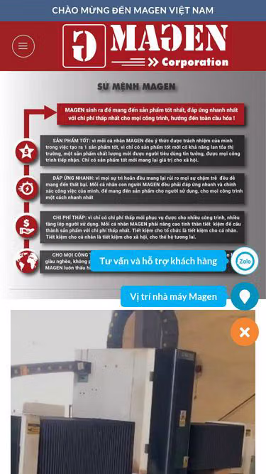 Screenshot of magen.vn