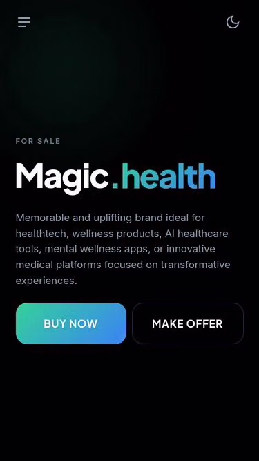 Screenshot of magic.health