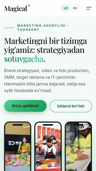 Screenshot of magical.uz