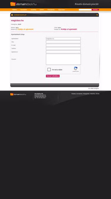 Screenshot of magicbox.hu
