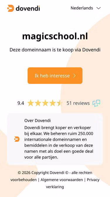 Screenshot of magicschool.nl