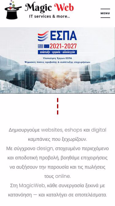 Screenshot of magicweb.gr