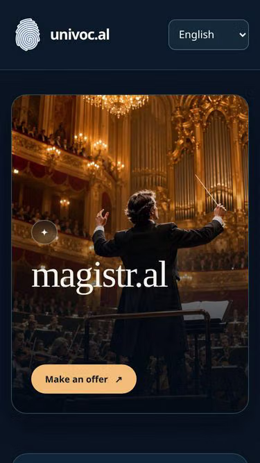 Screenshot of magistr.al