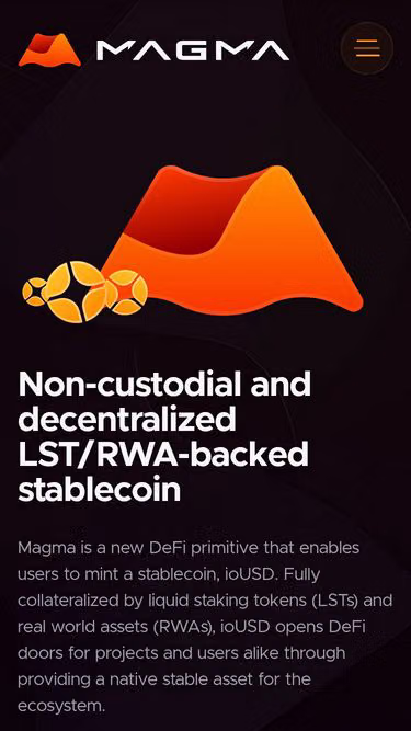 Screenshot of magma.finance