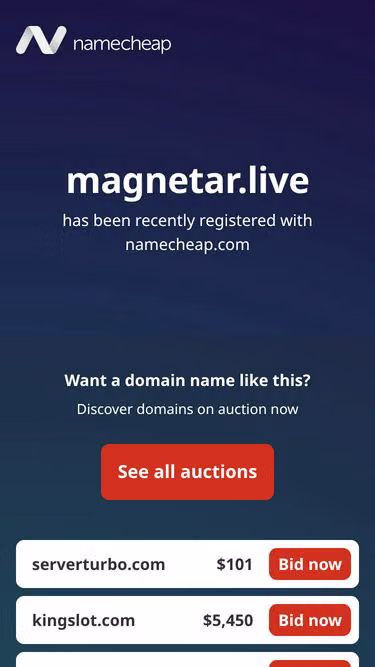 Screenshot of magnetar.live