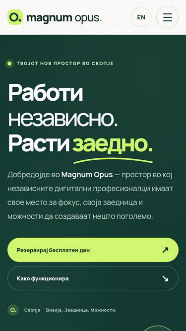 Screenshot of magnumopus.mk