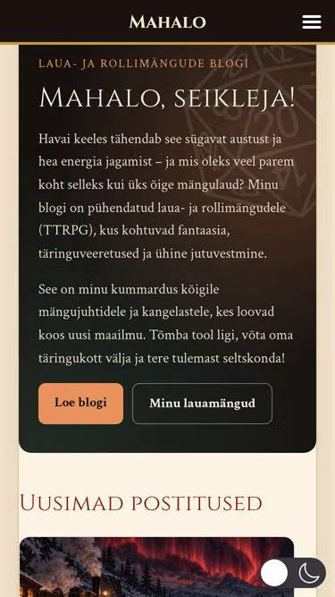 Screenshot of mahalo.ee
