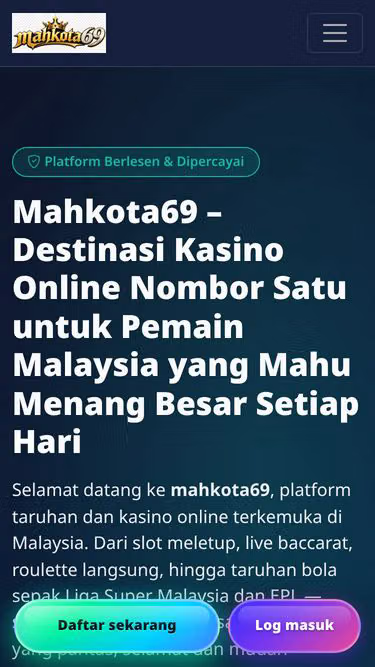 Screenshot of mahkota69.ws