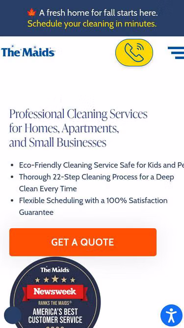 Screenshot of maids.com