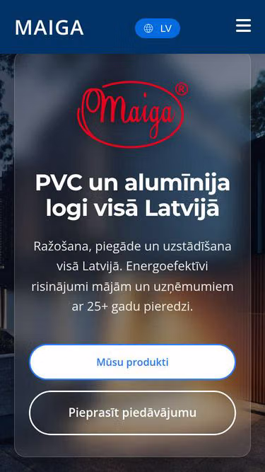 Screenshot of maiga.lv