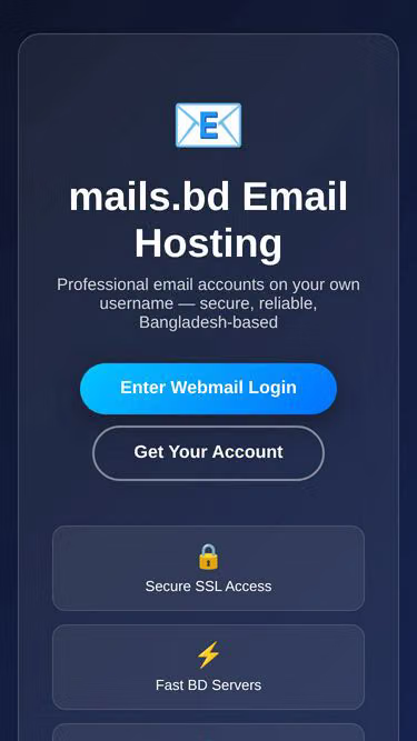 Screenshot of mails.bd