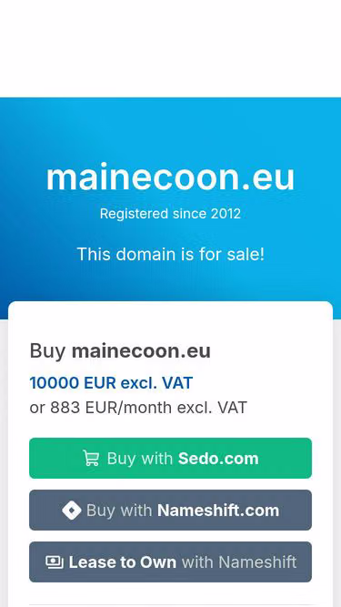Screenshot of mainecoon.eu