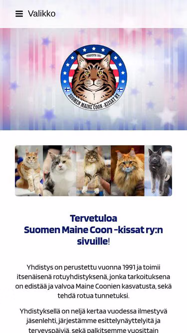 Screenshot of mainecoon.fi