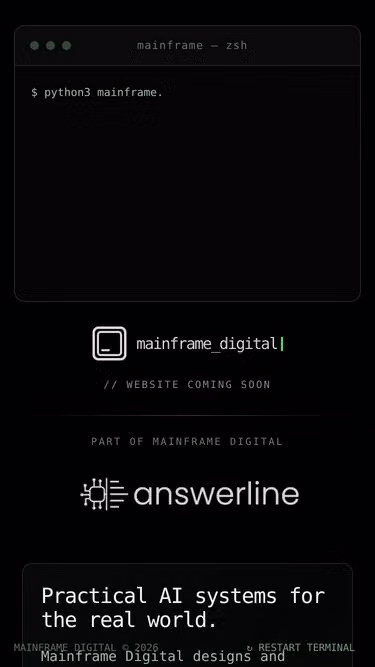 Screenshot of mainframe.kiwi