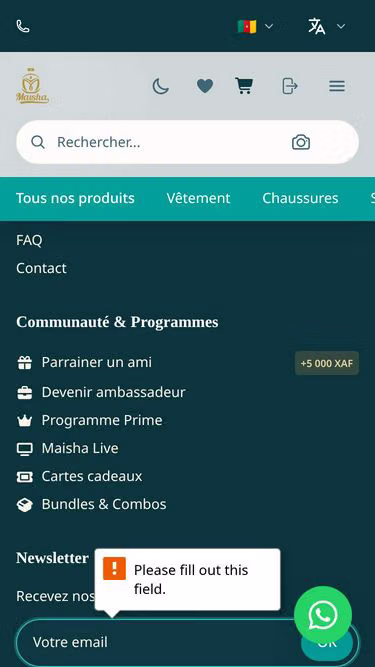 Screenshot of maisha.cm