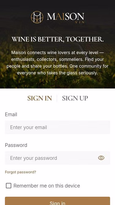 Screenshot of maison.vin