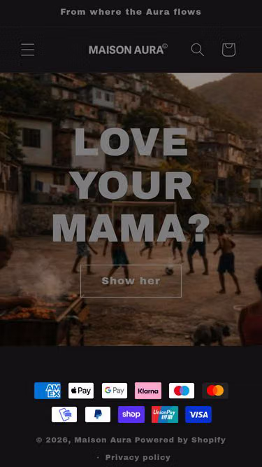Screenshot of maisonaura.org