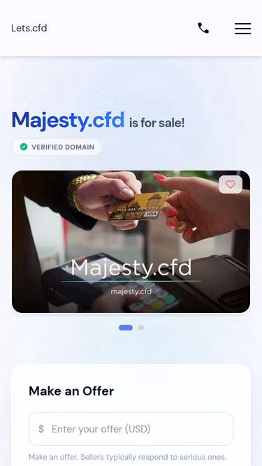 Screenshot of majesty.cfd