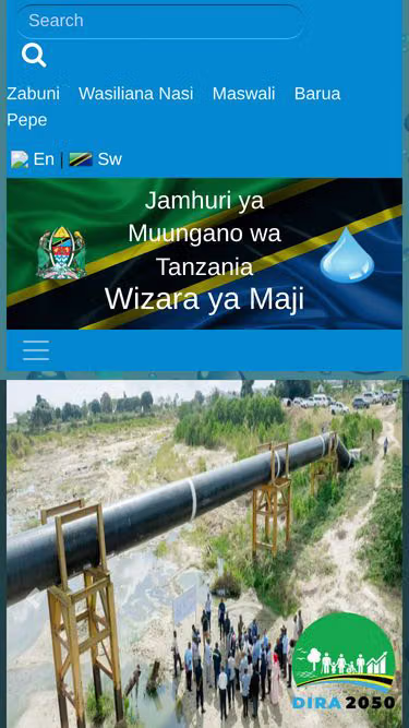Screenshot of maji.go.tz