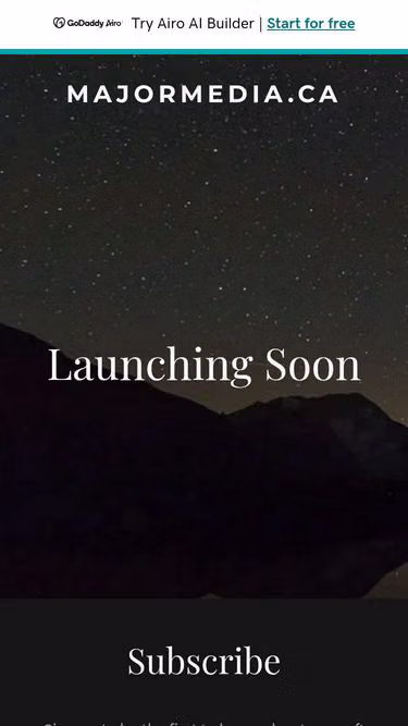 Screenshot of majormedia.ca