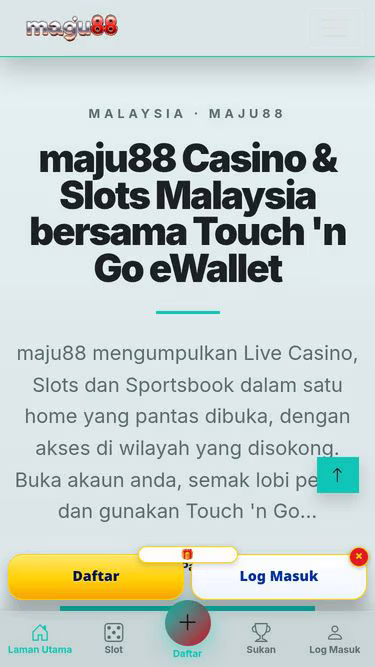 Screenshot of maju88.app