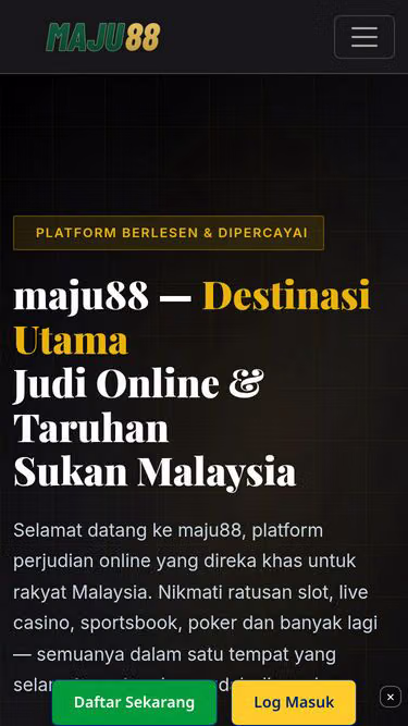 Screenshot of maju88.bar