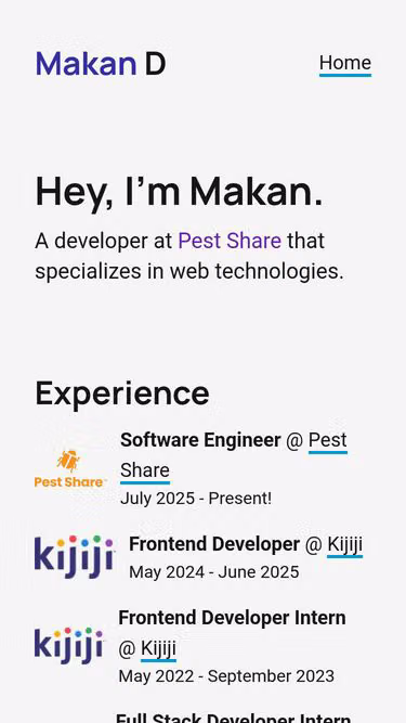 Screenshot of makan.bz