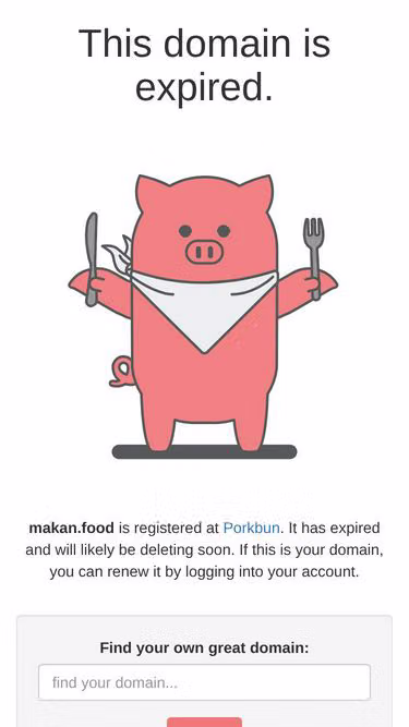 Screenshot of makan.food