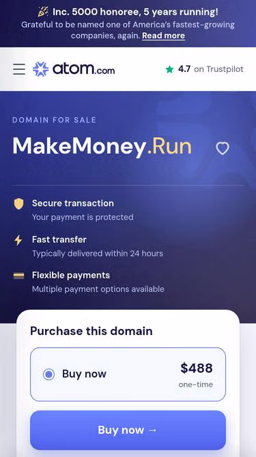 Screenshot of makemoney.run