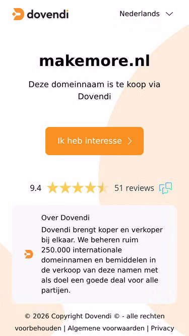 Screenshot of makemore.nl