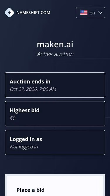 Screenshot of maken.ai