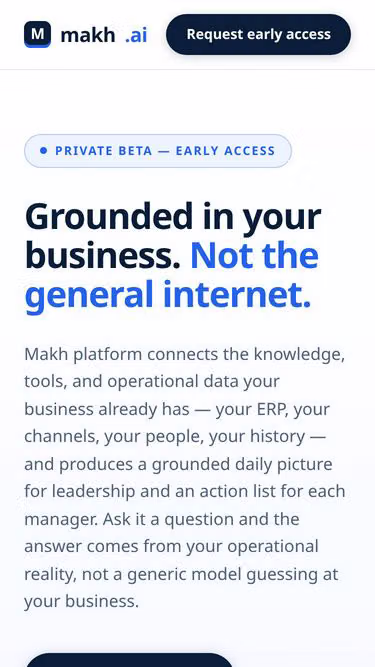 Screenshot of makh.ai