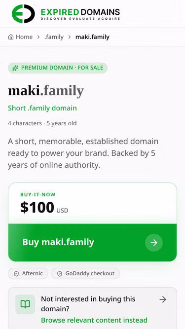 Screenshot of maki.family