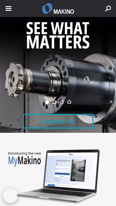Screenshot of makino.com