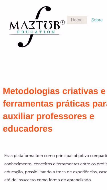 Screenshot of maktub.education