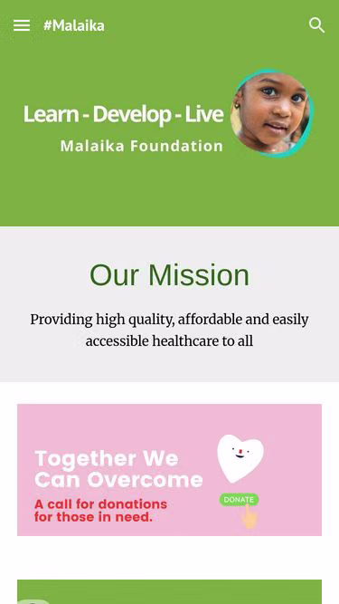 Screenshot of malaika.care